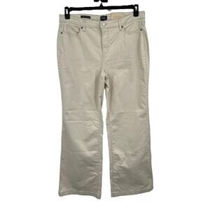 NYDJ Jeans Teresa wide leg ankle beige 16 NEW